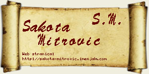 Šakota Mitrović vizit kartica